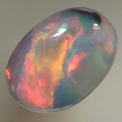 SOLID SEMI BLACK OPAL Bright red rolling flashes
